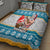 Hawaii Mele Kalikimaka Quilt Bed Set Funny Santa and Coconut Mix Kakau Pattern LT03 - Polynesian Pride