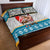 Custom Hawaii Mele Kalikimaka Quilt Bed Set Funny Santa and Coconut Mix Kakau Pattern LT03 - Polynesian Pride