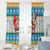 Custom Hawaii Mele Kalikimaka Window Curtain Funny Santa and Coconut Mix Kakau Pattern LT03 - Polynesian Pride
