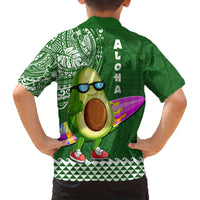 Hawaii Kid Hawaiian Shirt Aloha Funny Avocado Mix Kakau Hawaiian Tribal LT03 - Polynesian Pride