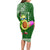 Hawaii Long Sleeve Bodycon Dress Aloha Funny Avocado Mix Kakau Hawaiian Tribal LT03 - Polynesian Pride