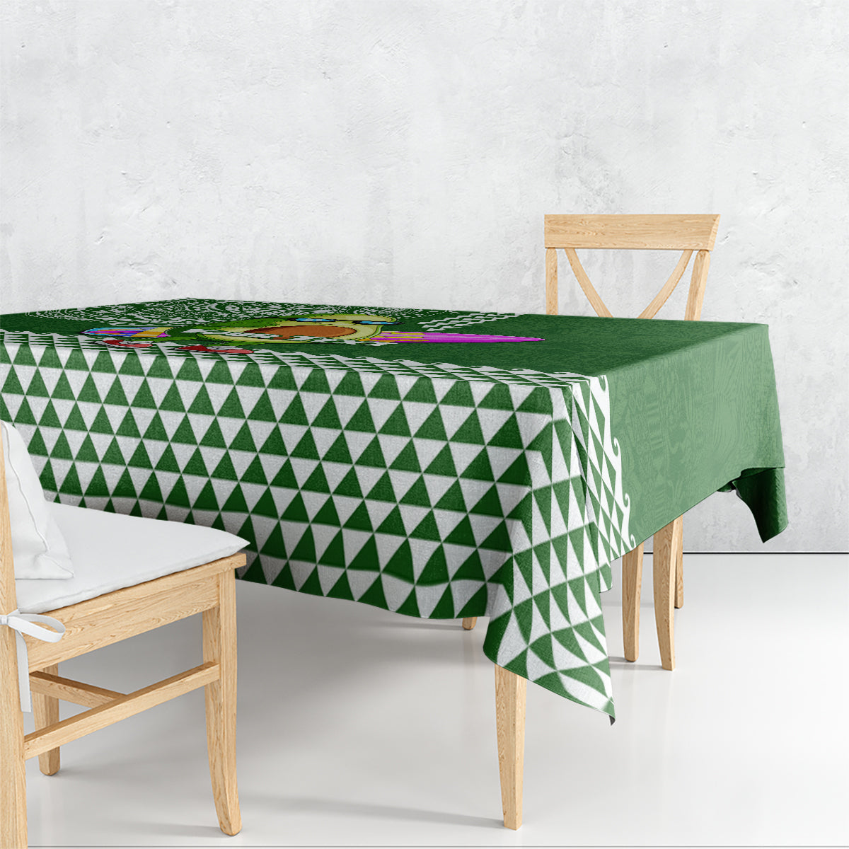 Aloha Avocado Funny Fruits Custom Tablecloth Mix Hawaiian Kakau Tribal LT03 - Polynesian Pride