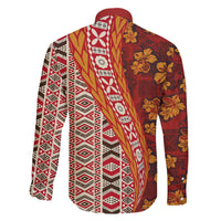Hawaii Native Tapa Elements and Hibiscus Flowers Family Matching Tank Maxi Dress and Hawaiian Shirt LT03 - Polynesian Pride