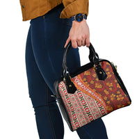 Hawaii Native Tapa Elements and Hibiscus Flowers Shoulder Handbag LT03 - Polynesian Pride
