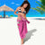 Hawaii Aloha Turtle Hibiscus and Leaves Sarong with Polynesian and Kakau Tattoos Rose Color - Polynesian Pride