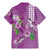 Hawaii Aloha Turtle Hibiscus and Leaves Family Matching Mermaid Dress and Hawaiian Shirt with Polynesian and Kakau Tattoos Lilac Color - Polynesian Pride