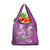 Hawaii Aloha Turtle Hibiscus and Leaves Grocery Bag with Polynesian and Kakau Tattoos Lilac Color - Polynesian Pride