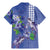 Hawaii Aloha Turtle Hibiscus and Leaves Family Matching Mermaid Dress and Hawaiian Shirt with Polynesian and Kakau Tattoos Denim Color - Polynesian Pride