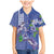 Hawaii Aloha Turtle Hibiscus and Leaves Family Matching Mermaid Dress and Hawaiian Shirt with Polynesian and Kakau Tattoos Denim Color - Polynesian Pride