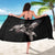 Hawaii Aloha Turtle Hibiscus and Leaves Sarong with Polynesian and Kakau Tattoos Black Color - Polynesian Pride