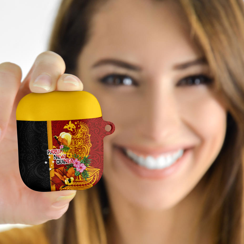 Papua New Guinea Independence Day AirPods Case Birds-of-Paradise Melanesian Tattoos Tropical Plants