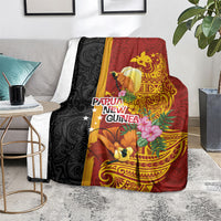 Papua New Guinea Independence Day Blanket Birds-of-Paradise Melanesian Tattoos Tropical Plants