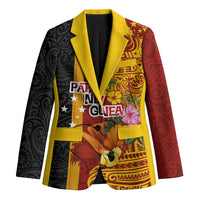 Papua New Guinea Independence Day Blazer Birds-of-Paradise Melanesian Tattoos Tropical Plants