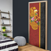 Papua New Guinea Independence Day Door Cover Birds-of-Paradise Melanesian Tattoos Tropical Plants