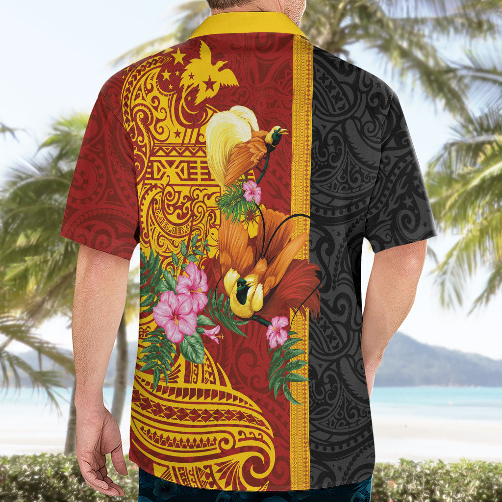 Papua New Guinea Independence Day Hawaiian Shirt Birds-of-Paradise Melanesian Tattoos Tropical Plants