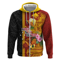 Papua New Guinea Independence Day Hoodie Birds-of-Paradise Melanesian Tattoos Tropical Plants