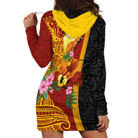 Papua New Guinea Independence Day Hoodie Dress Birds-of-Paradise Melanesian Tattoos Tropical Plants