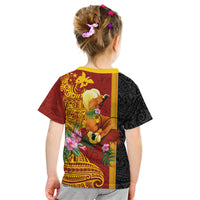 Papua New Guinea Independence Day Kid T Shirt Birds-of-Paradise Melanesian Tattoos Tropical Plants