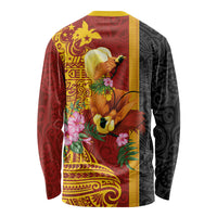 Papua New Guinea Independence Day Long Sleeve Shirt Birds-of-Paradise Melanesian Tattoos Tropical Plants