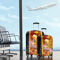 Papua New Guinea Independence Day Luggage Cover Birds-of-Paradise Melanesian Tattoos Tropical Plants