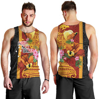Papua New Guinea Independence Day Men Tank Top Birds-of-Paradise Melanesian Tattoos Tropical Plants