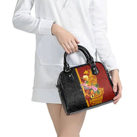 Papua New Guinea Independence Day Shoulder Handbag Birds-of-Paradise Melanesian Tattoos Tropical Plants