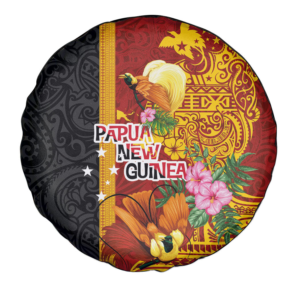 Papua New Guinea Independence Day Spare Tire Cover Birds-of-Paradise Melanesian Tattoos Tropical Plants
