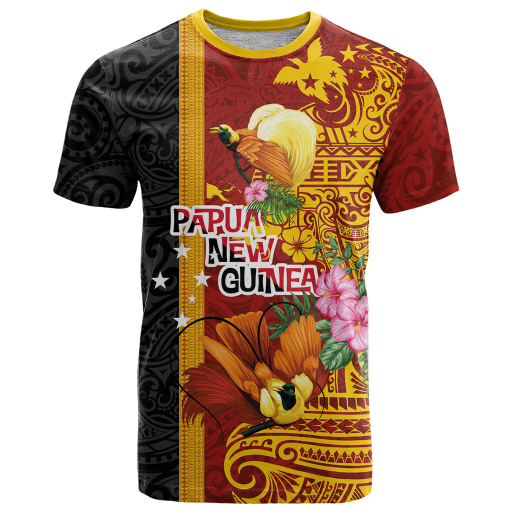 Papua New Guinea Independence Day T Shirt Birds-of-Paradise Melanesian Tattoos Tropical Plants