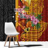 Papua New Guinea Independence Day Window Curtain Birds-of-Paradise Melanesian Tattoos Tropical Plants