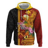 Papua New Guinea Independence Day Zip Hoodie Birds-of-Paradise Melanesian Tattoos Tropical Plants