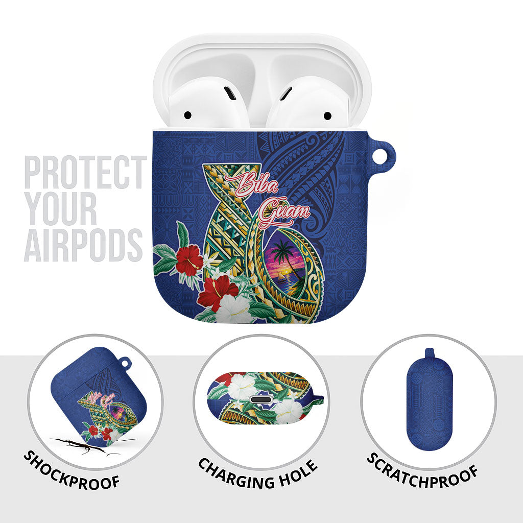 Guam Chamorro AirPods Case Tribal Latte Stone and Seal Artwork Polynesian Patterns