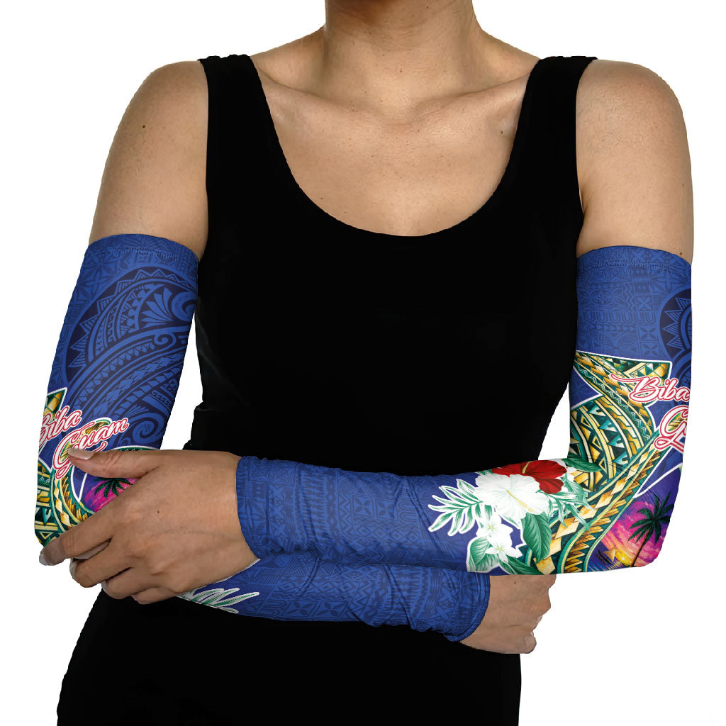 Guam Chamorro Arm Sleeves Tribal Latte Stone and Seal Artwork Polynesian Patterns