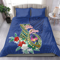 Guam Chamorro Bedding Set Tribal Latte Stone and Seal Artwork Polynesian Patterns