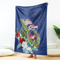 Guam Chamorro Blanket Tribal Latte Stone and Seal Artwork Polynesian Patterns