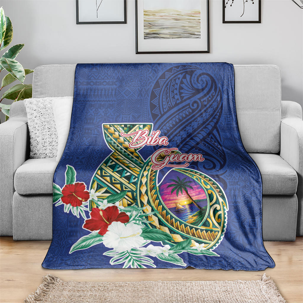 Guam Chamorro Blanket Tribal Latte Stone and Seal Artwork Polynesian Patterns