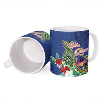 Guam Chamorro Ceramic Mug Tribal Latte Stone and Seal Artwork Polynesian Patterns