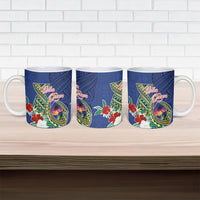 Guam Chamorro Ceramic Mug Tribal Latte Stone and Seal Artwork Polynesian Patterns