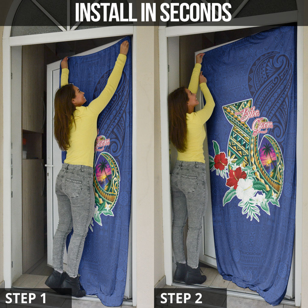 Guam Chamorro Door Cover Tribal Latte Stone and Seal Artwork Polynesian Patterns