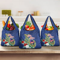 Guam Chamorro Grocery Bag Tribal Latte Stone and Seal Artwork Polynesian Patterns