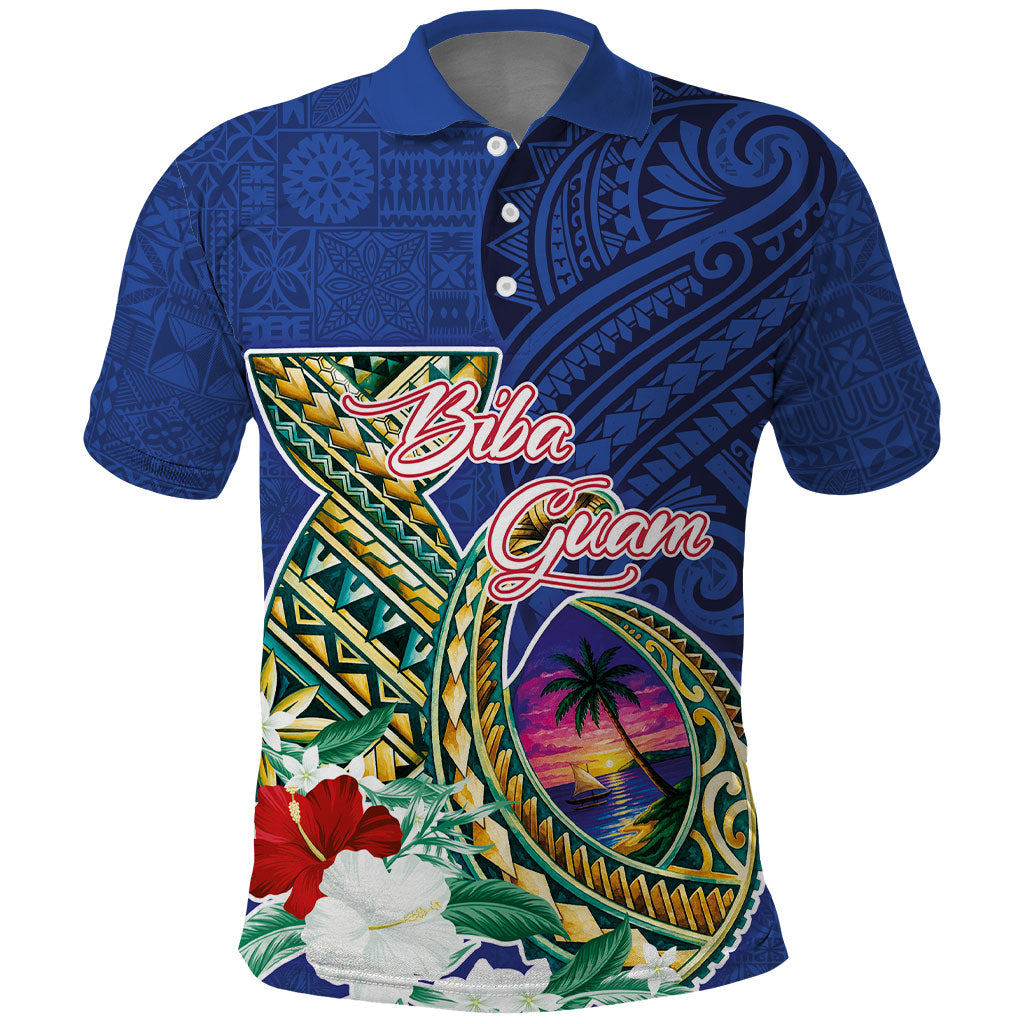 Guam Chamorro Polo Shirt Tribal Latte Stone and Seal Artwork Polynesian Patterns