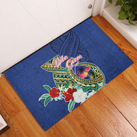 Guam Chamorro Rubber Doormat Tribal Latte Stone and Seal Artwork Polynesian Patterns