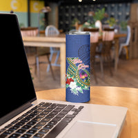 Guam Chamorro Skinny Tumbler Tribal Latte Stone and Seal Artwork Polynesian Patterns