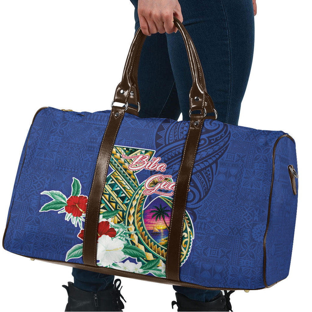 Guam Chamorro Travel Bag Tribal Latte Stone and Seal Artwork Polynesian Patterns
