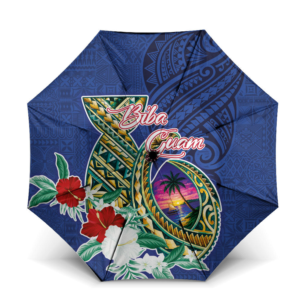 Guam Chamorro Umbrella Tribal Latte Stone and Seal Artwork Polynesian Patterns