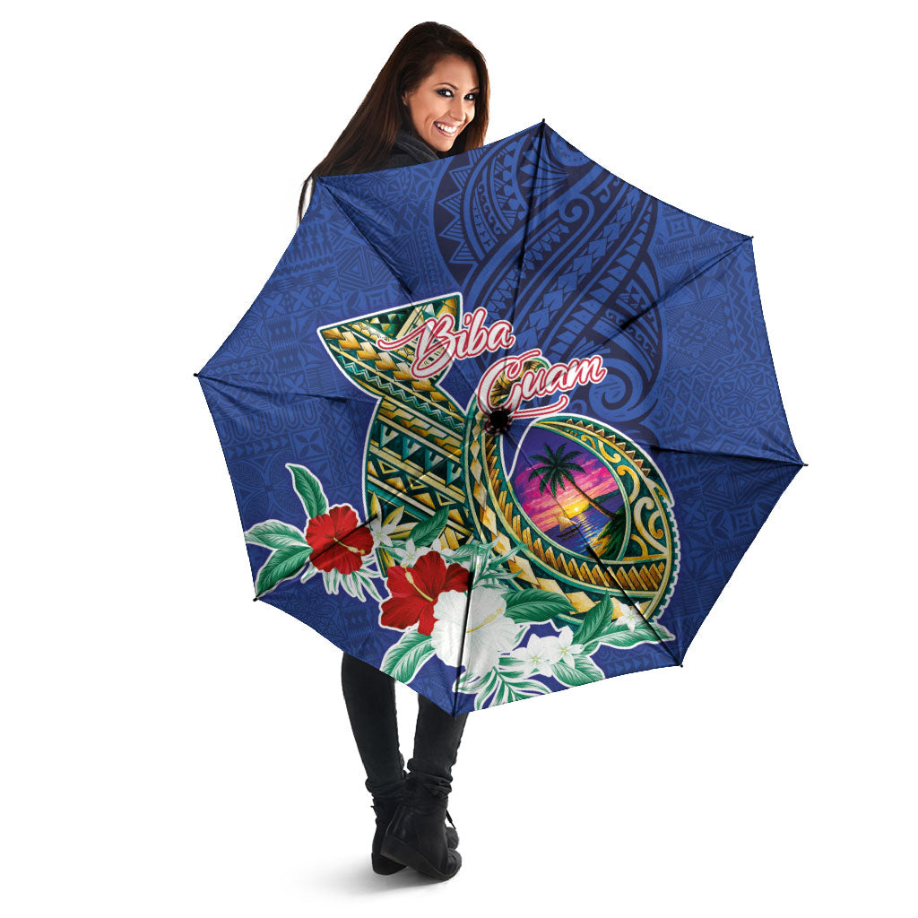 Guam Chamorro Umbrella Tribal Latte Stone and Seal Artwork Polynesian Patterns