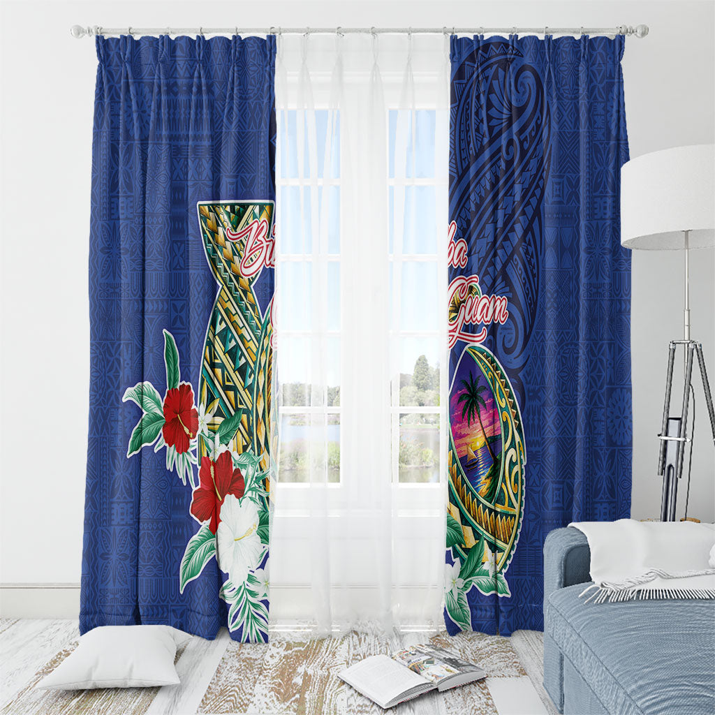 Guam Chamorro Window Curtain Tribal Latte Stone and Seal Artwork Polynesian Patterns