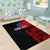 Personalised Samoa 685 Area Rug Siapo Pattern and Samoa Flag Design