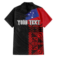 Personalised Samoa 685 Family Matching Tank Maxi Dress and Hawaiian Shirt Siapo Pattern and Samoa Flag Design