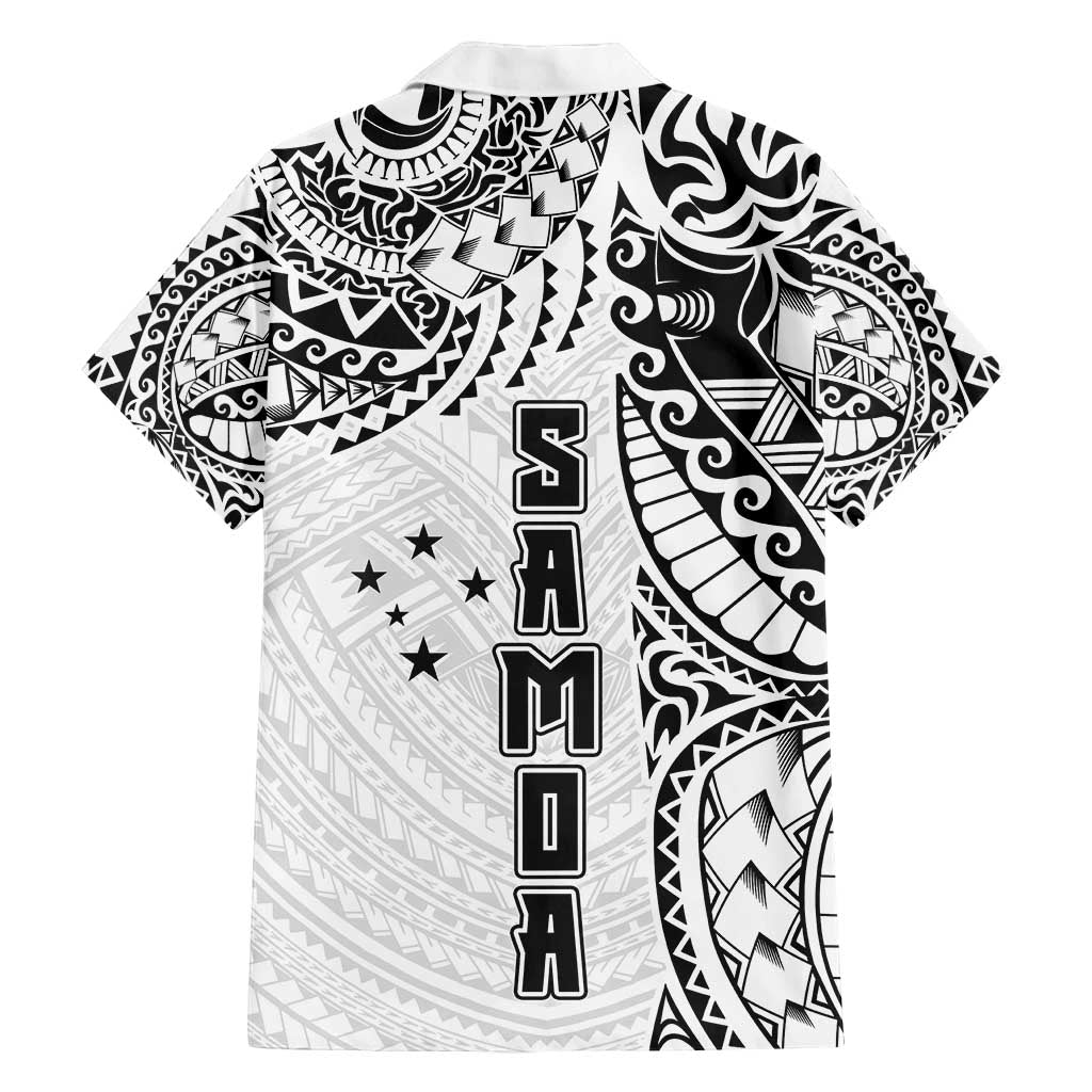 Samoa 685 Art Traditional Tattoo Pattern Family Matching Summer Maxi Dress and Hawaiian Shirt White Color LT03 - Polynesian Pride