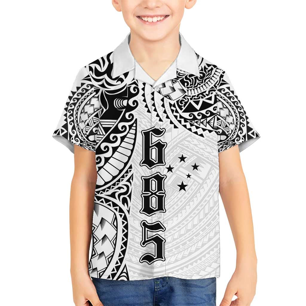 Samoa 685 Art Traditional Tattoo Pattern Family Matching Summer Maxi Dress and Hawaiian Shirt White Color LT03 Son's Shirt White - Polynesian Pride